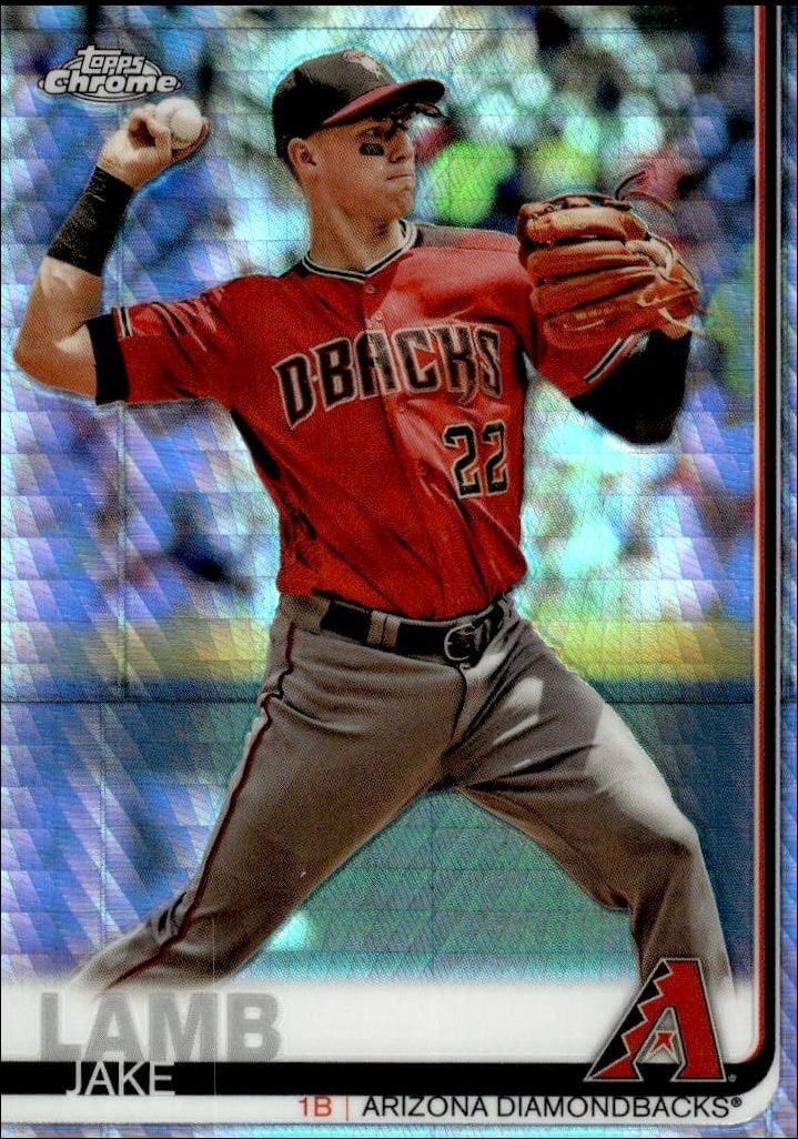 Jake Lamb 2019 Topps Chrome #116 Baseball Trading Card - Front 2019 Topps Chrome Jake Lamb #116 baseball trading card front