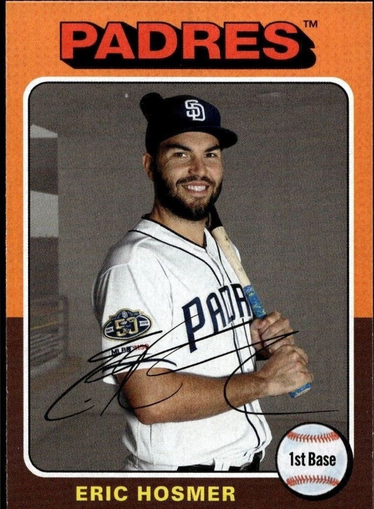 Eric Hosmer 2019 Topps Archives #191 Baseball Trading Card - Front 2019 Topps Archives Eric Hosmer #191 baseball trading card front