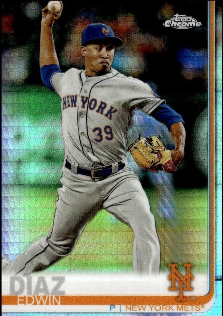 Edwin Diaz 2019 Topps Chrome #74 Baseball Trading Card - Front 2019 Topps Chrome Edwin Diaz #74 baseball trading card front
