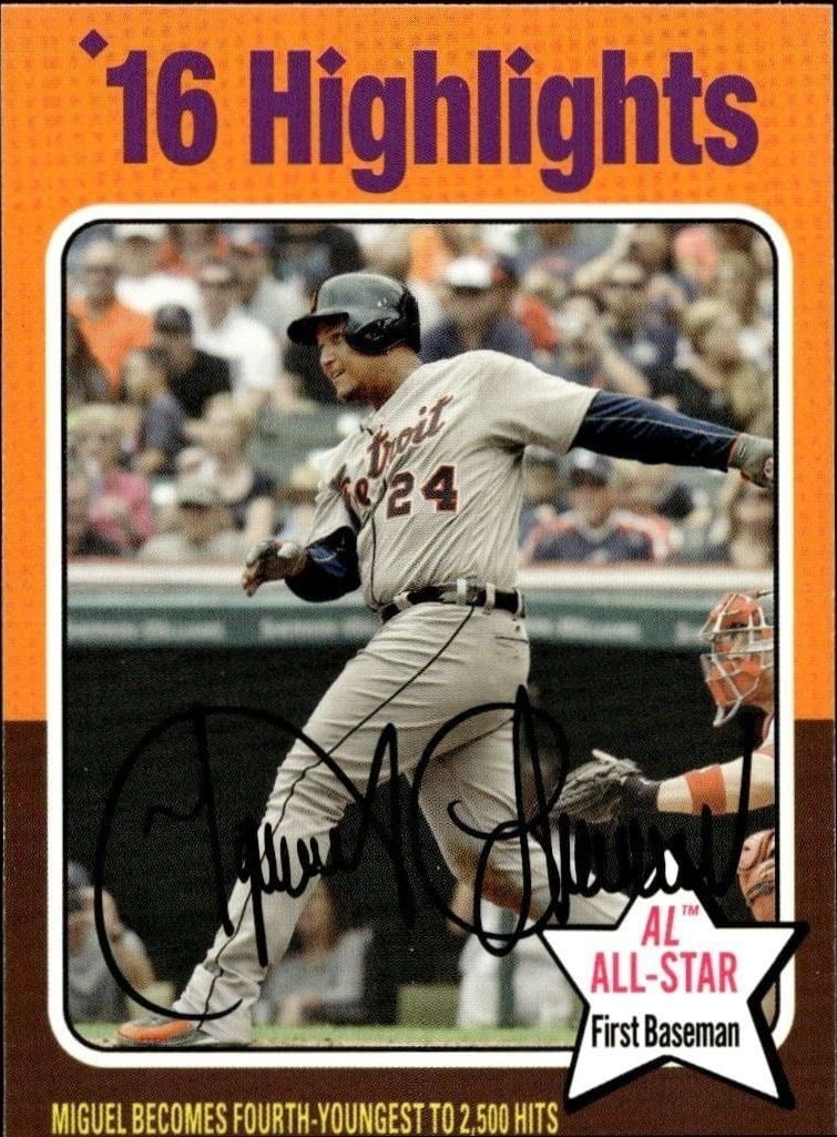 Miguel Cabrera 2019 Topps Archives #312 Baseball Trading Card - Front 2019 Topps Archives Miguel Cabrera #312 baseball trading card front
