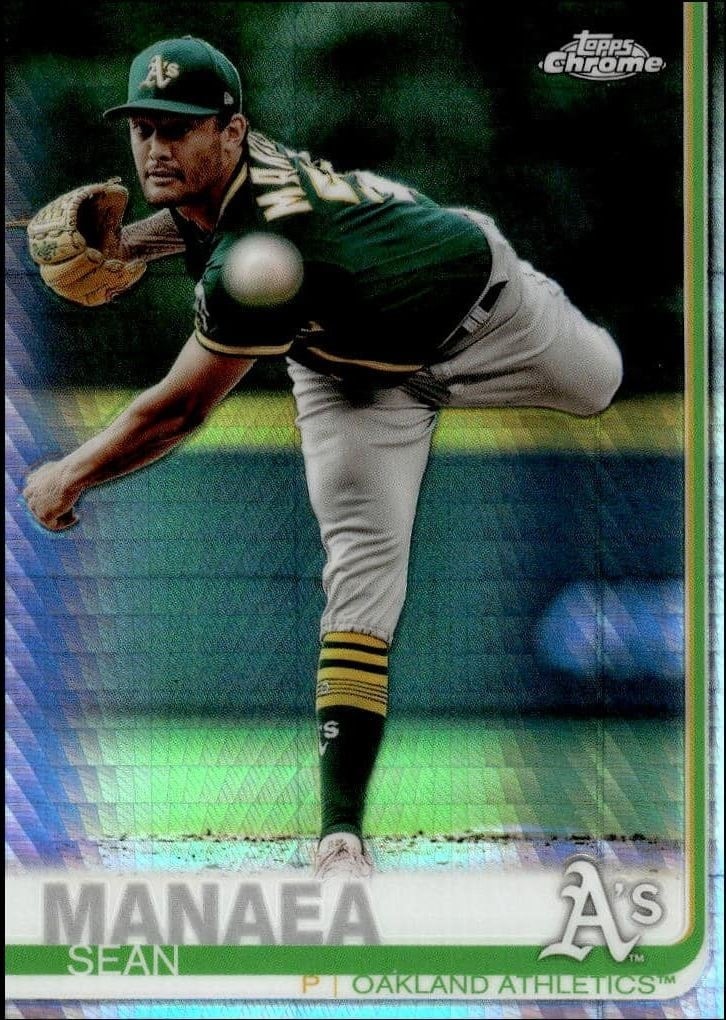 Sean Manaea 2019 Topps Chrome #170 Baseball Trading Card - Front 2019 Topps Chrome Sean Manaea #170 baseball trading card front