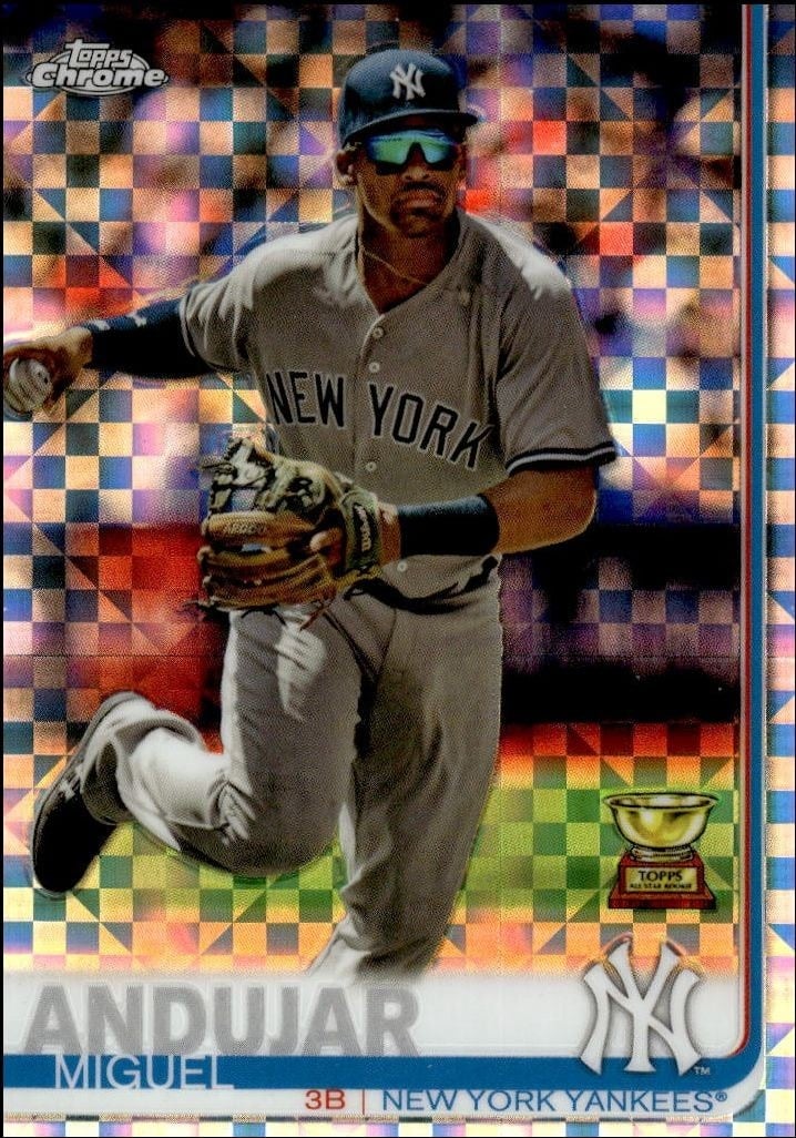 Miguel Andujar 2019 Topps Chrome #108 Baseball Trading Card - Front 2019 Topps Chrome Miguel Andujar #108 baseball trading card front