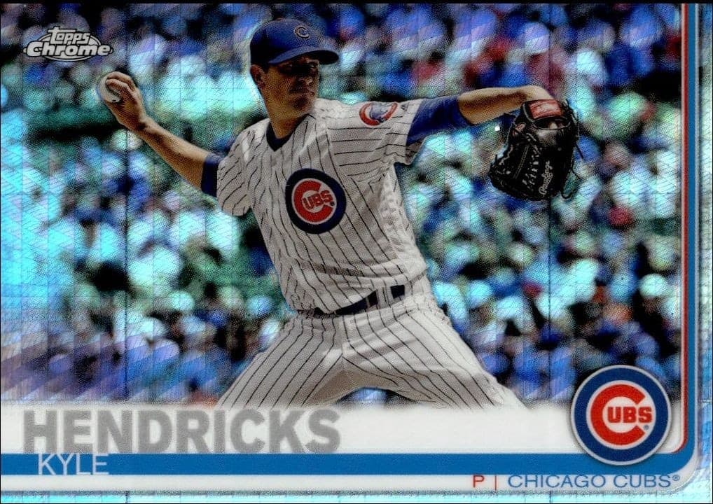 2019 Topps Chrome Kyle Hendricks #185 trading card
