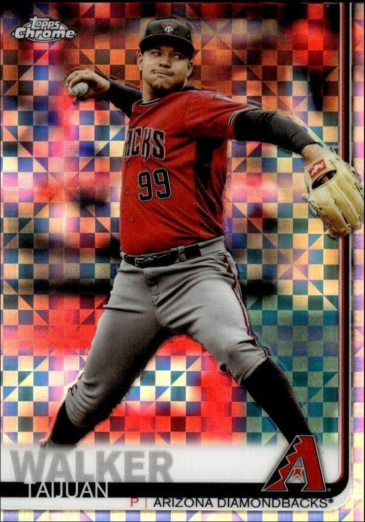 Taijuan Walker 2019 Topps Chrome #143 Baseball Trading Card - Front 2019 Topps Chrome Taijuan Walker #143 baseball trading card front