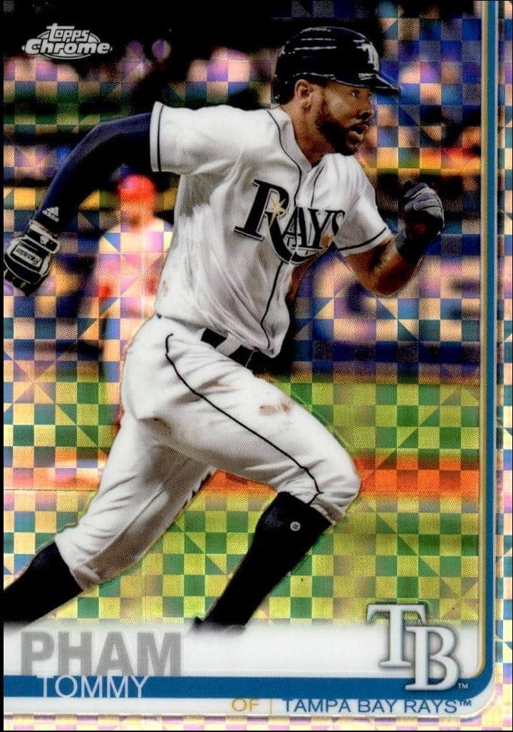 Tommy Pham 2019 Topps Chrome #175 Baseball Trading Card - Front 2019 Topps Chrome Tommy Pham #175 baseball trading card front