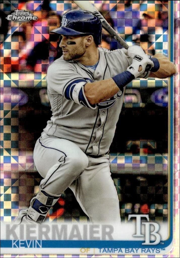 Kevin Kiermaier 2019 Topps Chrome #180 Baseball Trading Card - Front 2019 Topps Chrome Kevin Kiermaier #180 baseball trading card front