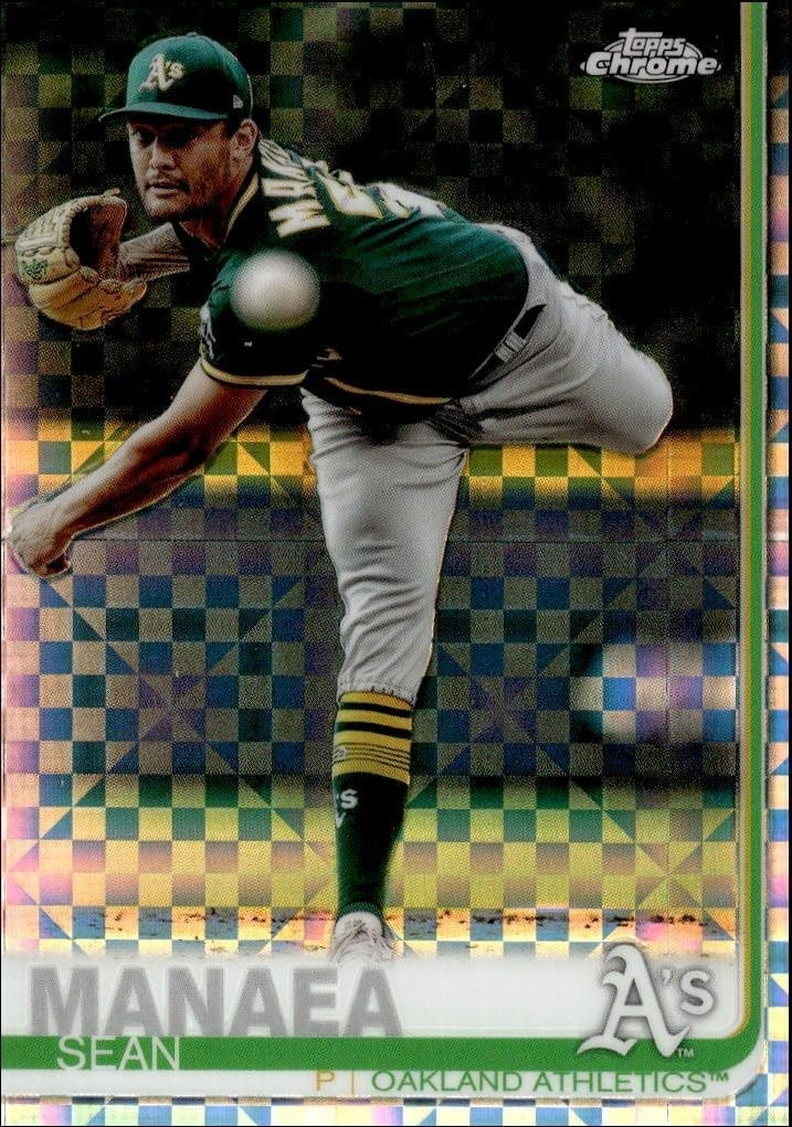 Sean Manaea 2019 Topps Chrome #170 Baseball Trading Card - Front 2019 Topps Chrome Sean Manaea #170 baseball trading card front