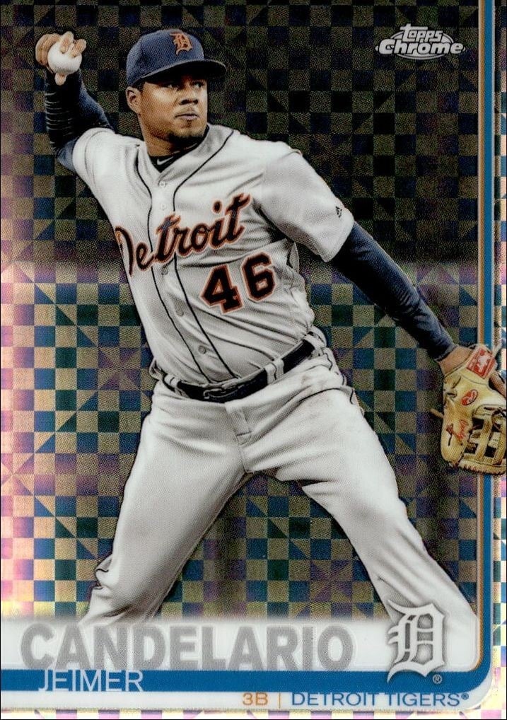 Jeimer Candelario 2019 Topps Chrome #63 Baseball Trading Card - Front 2019 Topps Chrome Jeimer Candelario #63 baseball trading card front