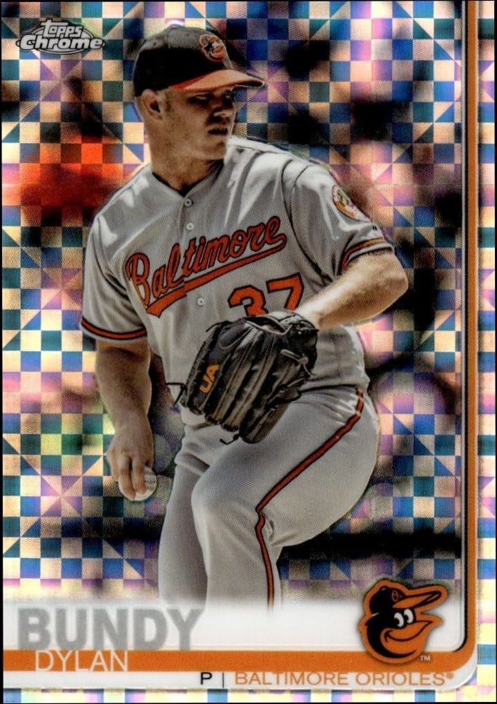 Dylan Bundy 2019 Topps Chrome #5 Baseball Trading Card - Front 2019 Topps Chrome Dylan Bundy #5 baseball trading card front