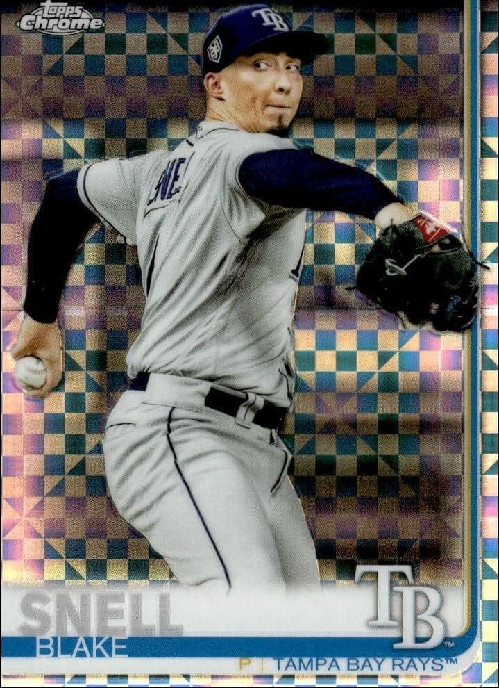 Blake Snell 2019 Topps Chrome #76 Baseball Trading Card - Front 2019 Topps Chrome Blake Snell #76 baseball trading card front
