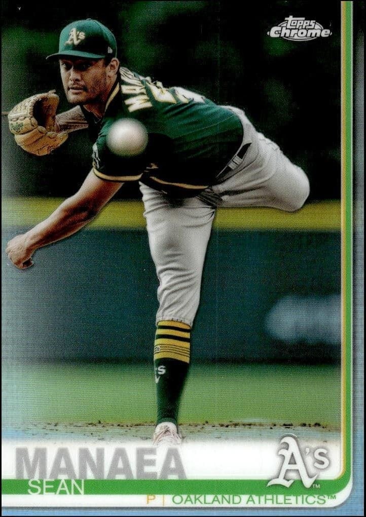 Sean Manaea 2019 Topps Chrome #170 Baseball Trading Card - Front 2019 Topps Chrome Sean Manaea #170 baseball trading card front