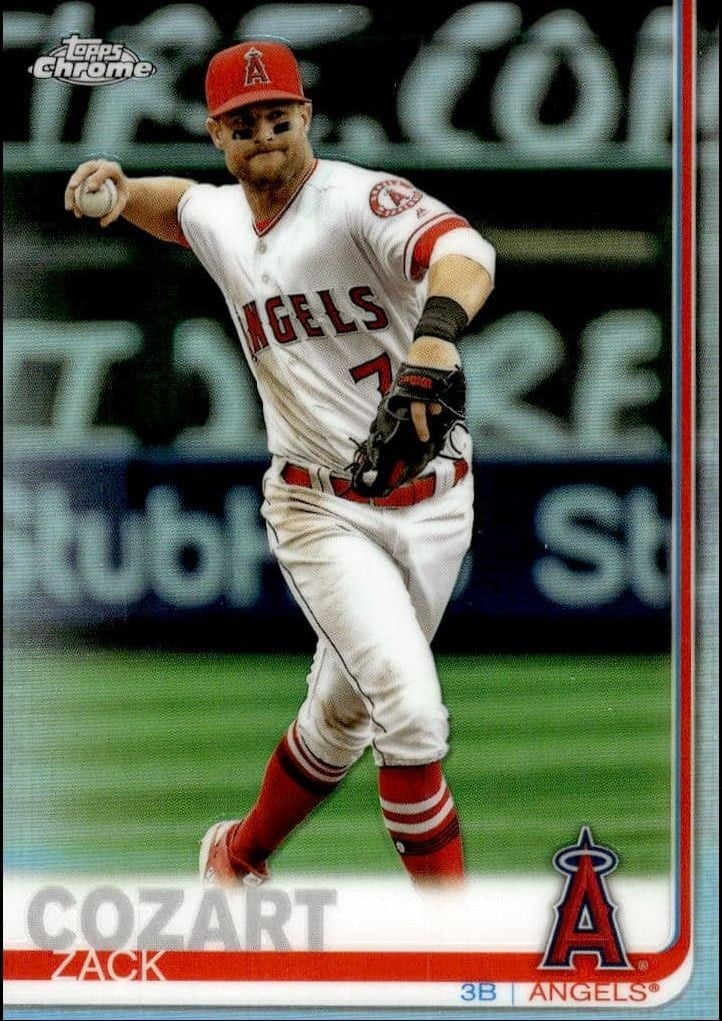 Zack Cozart 2019 Topps Chrome #204 Baseball Trading Card - Front 2019 Topps Chrome Zack Cozart #204 baseball trading card front