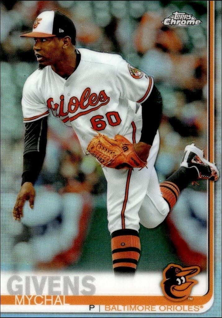 Mychal Givens 2019 Topps Chrome #337 Baseball Trading Card - Front 2019 Topps Chrome Mychal Givens #337 baseball trading card front
