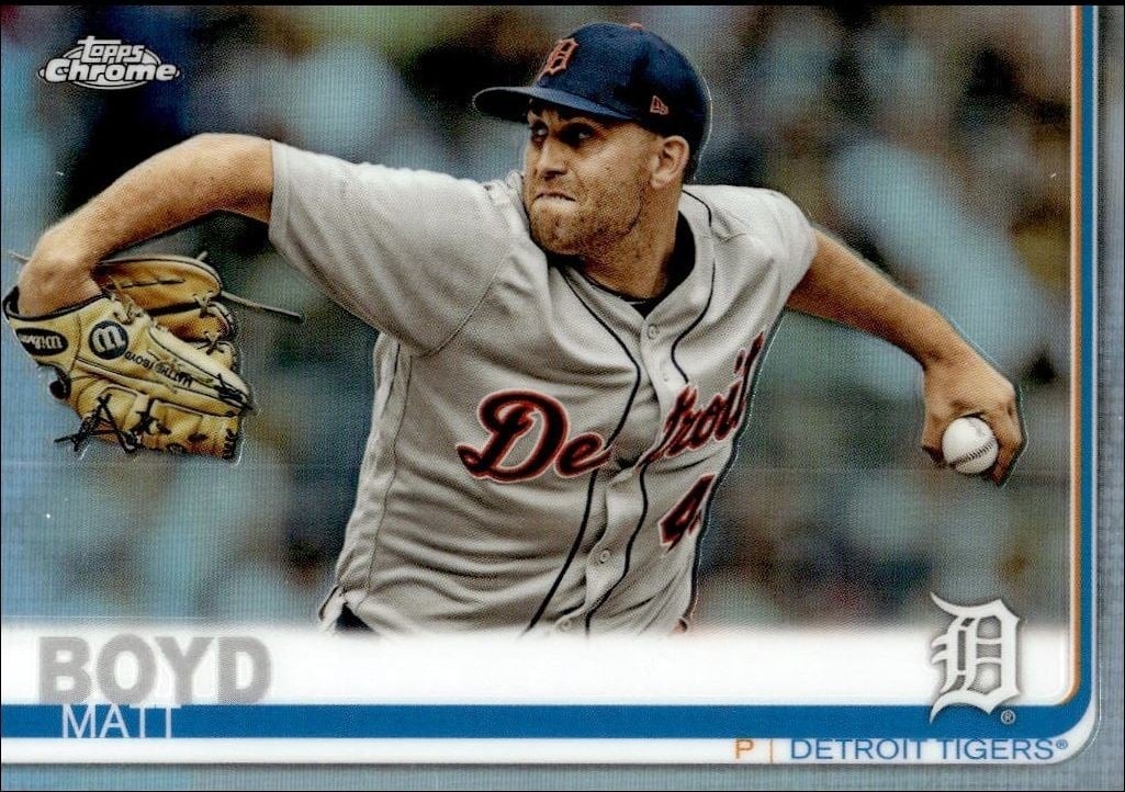 Matt Boyd 2019 Topps Chrome #83 Baseball Trading Card - Front 2019 Topps Chrome Matt Boyd #83 baseball trading card front