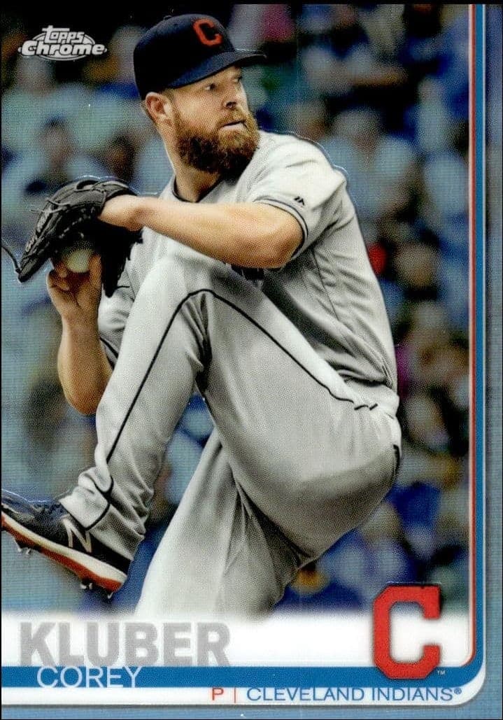2019 Topps Chrome Corey Kluber #188 trading card