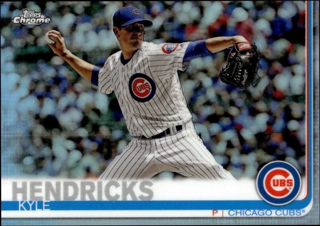 2019 Topps Chrome Kyle Hendricks #185 trading card