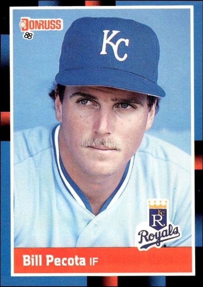 Bill Pecota 1988 Donruss #466 Baseball Trading Card - Front 1988 Donruss Bill Pecota #466 baseball trading card front