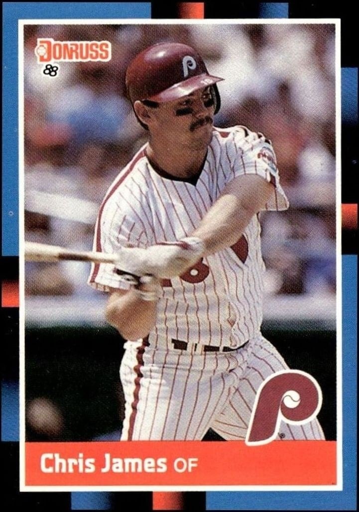 Chris James 1988 Donruss #453 Baseball Trading Card - Front 1988 Donruss Chris James #453 baseball trading card front