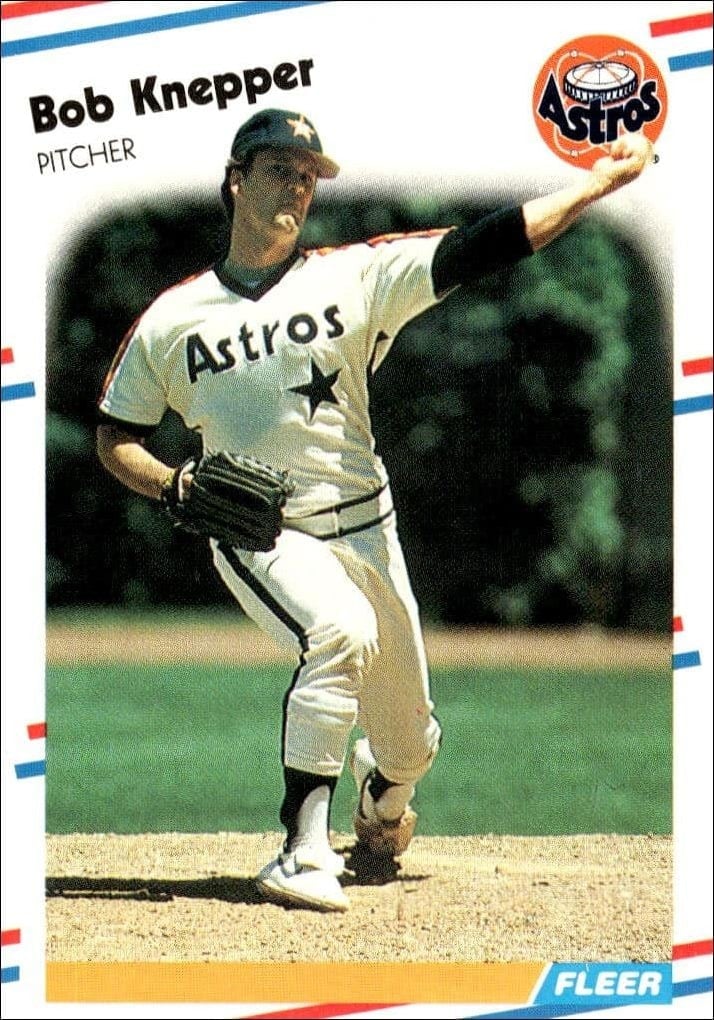 Bob Knepper 1988 Fleer #451 Baseball Trading Card - Front 1988 Fleer Bob Knepper #451 baseball trading card front
