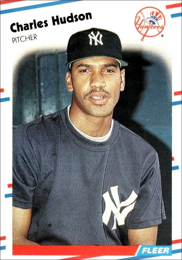 Charles Hudson 1988 Fleer #210 Baseball Trading Card - Front 1988 Fleer Charles Hudson #210 baseball trading card front