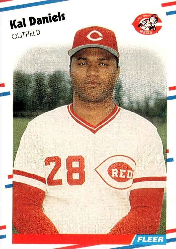 Kal Daniels 1988 Fleer #230 Baseball Trading Card - Front 1988 Fleer Kal Daniels #230 baseball trading card front