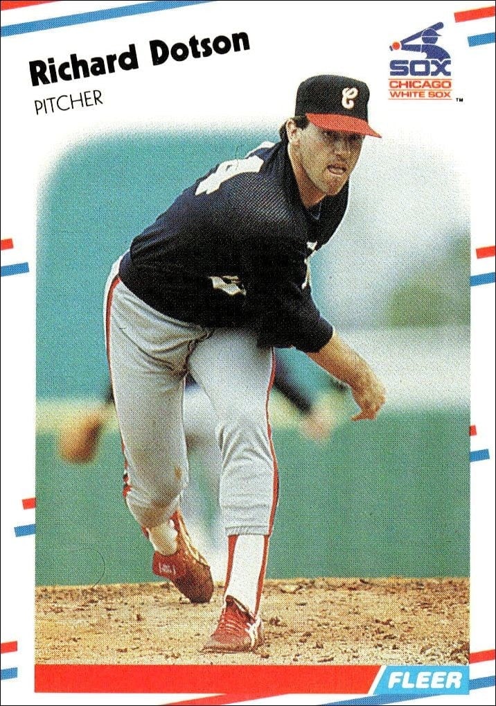 Richard Dotson 1988 Fleer #396 Baseball Trading Card - Front 1988 Fleer Richard Dotson #396 baseball trading card front