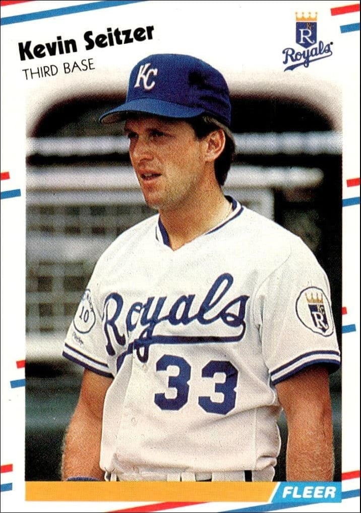 Kevin Seitzer 1988 Fleer #270 Baseball Trading Card - Front 1988 Fleer Kevin Seitzer #270 baseball trading card front