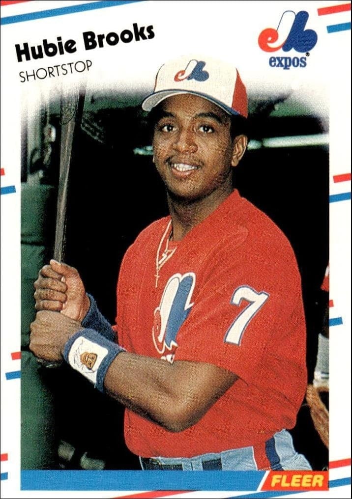 Hubie Brooks 1988 Fleer #179 Baseball Trading Card - Front 1988 Fleer Hubie Brooks #179 baseball trading card front