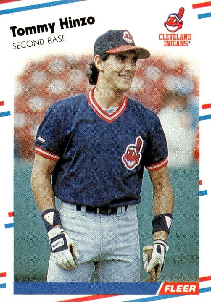 Tommy Hinzo 1988 Fleer #611 Baseball Trading Card - Front 1988 Fleer Tommy Hinzo #611 baseball trading card front
