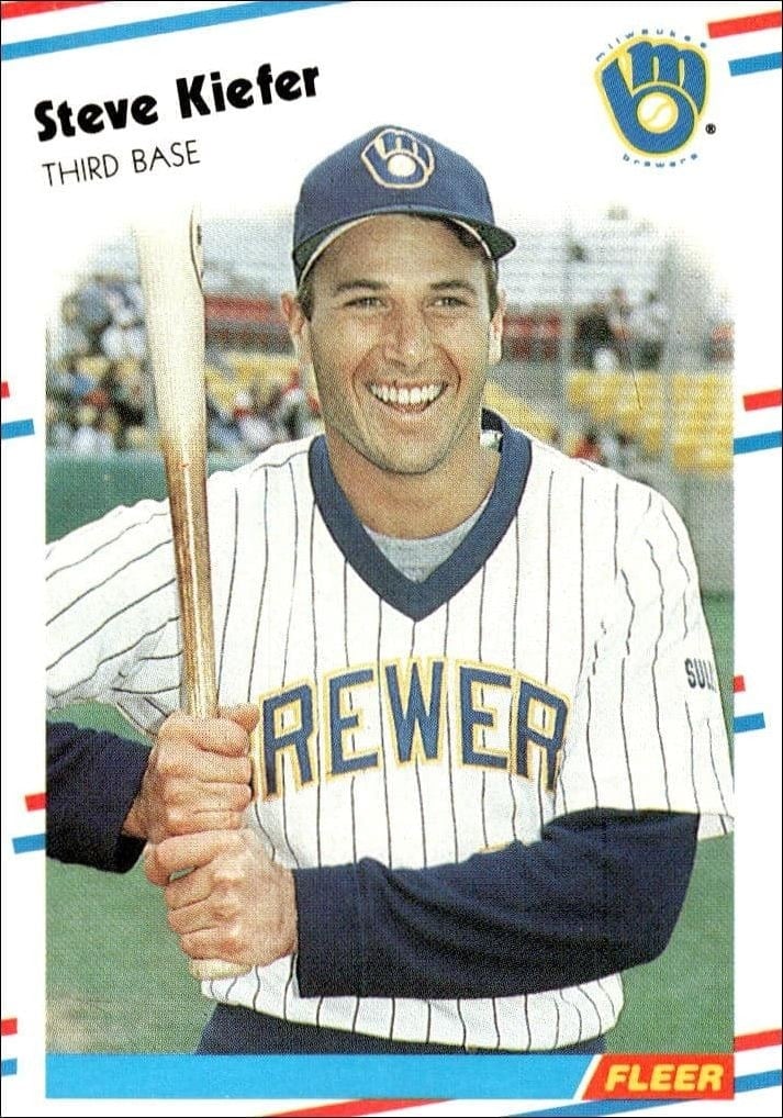 Steve Kiefer 1988 Fleer #167 Baseball Trading Card - Front 1988 Fleer Steve Kiefer #167 baseball trading card front