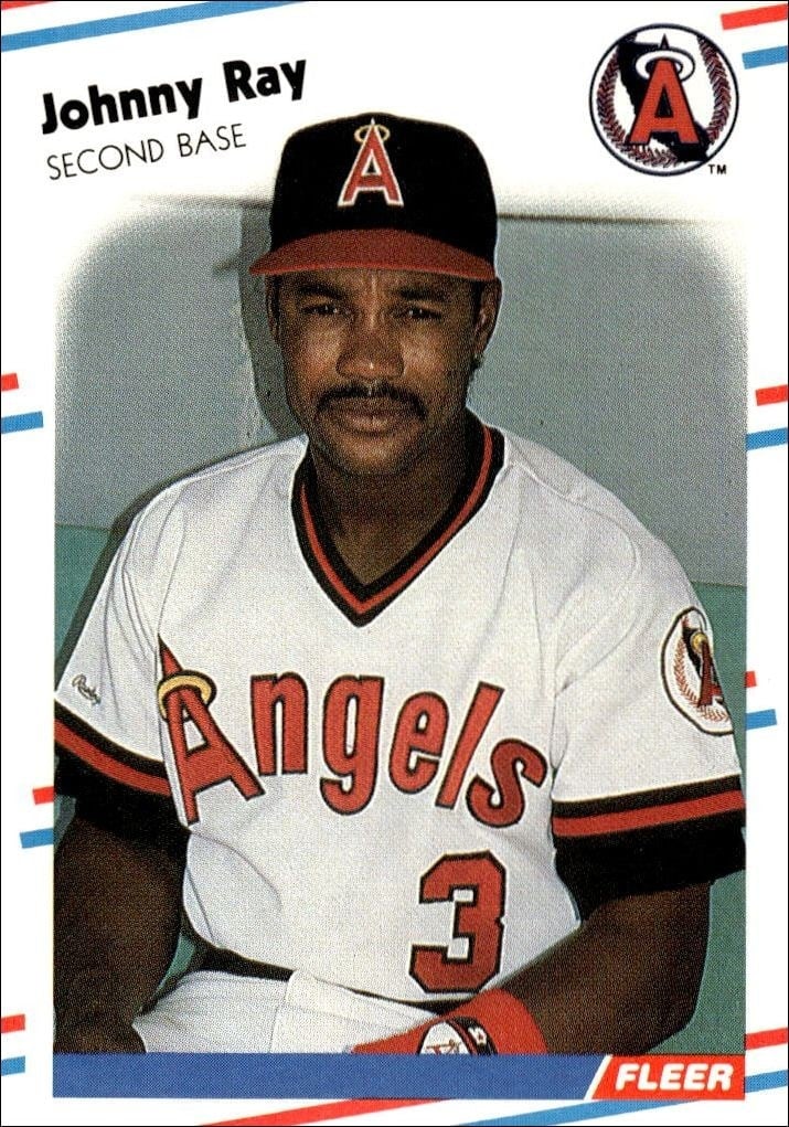 Johnny Ray 1988 Fleer #502 Baseball Trading Card - Front 1988 Fleer Johnny Ray #502 baseball trading card front