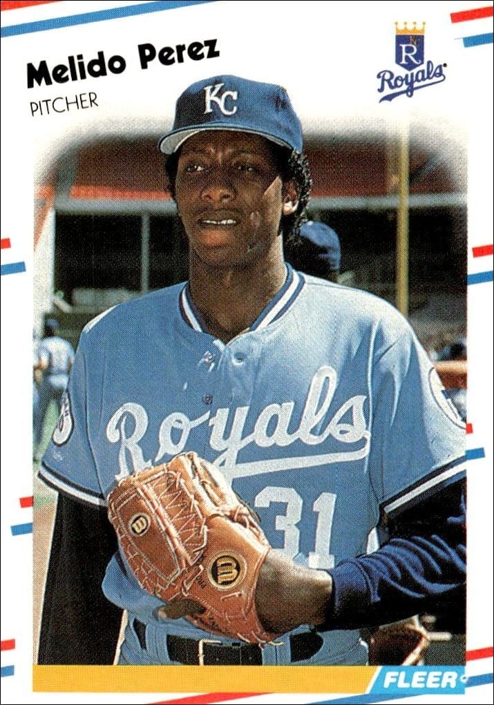 Melido Perez 1988 Fleer #265 Baseball Trading Card - Front 1988 Fleer Melido Perez #265 baseball trading card front