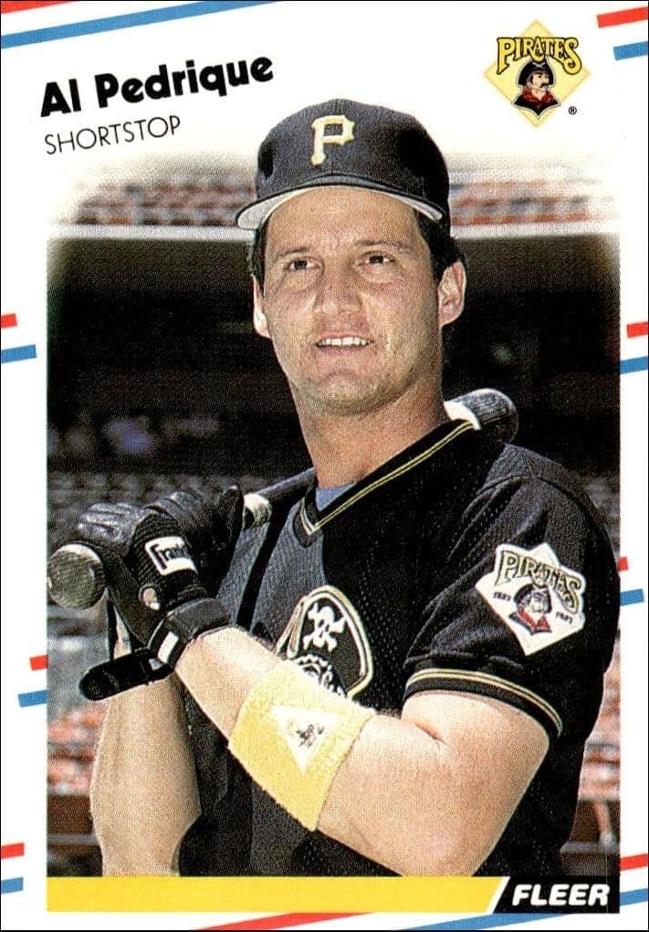 Al Pedrique 1988 Fleer #338 Baseball Trading Card - Front 1988 Fleer Al Pedrique #338 baseball trading card front
