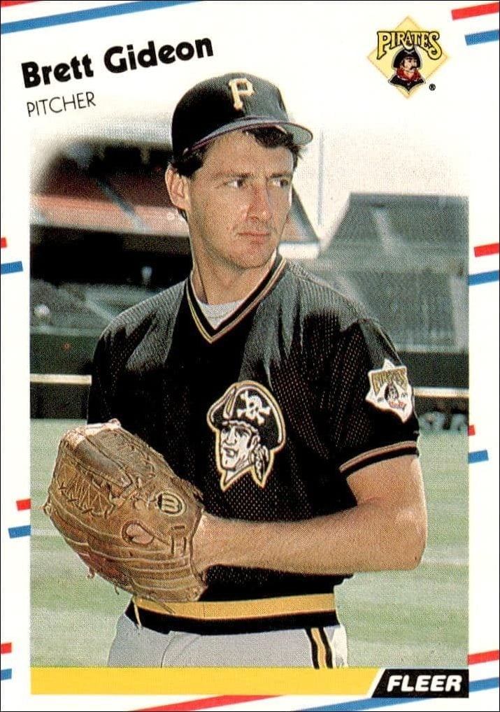 Brett Gideon 1988 Fleer #330 Baseball Trading Card - Front 1988 Fleer Brett Gideon #330 baseball trading card front