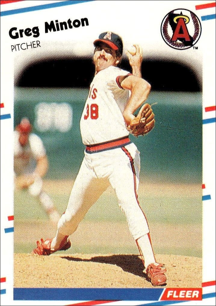 Greg Minton 1988 Fleer #499 Baseball Trading Card - Front 1988 Fleer Greg Minton #499 baseball trading card front