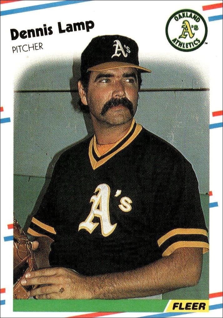 Dennis Lamp 1988 Fleer #284 Baseball Trading Card - Front 1988 Fleer Dennis Lamp #284 baseball trading card front