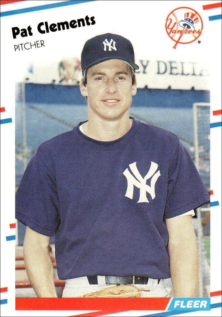 Pat Clements 1988 Fleer #204 Baseball Trading Card - Front 1988 Fleer Pat Clements #204 baseball trading card front