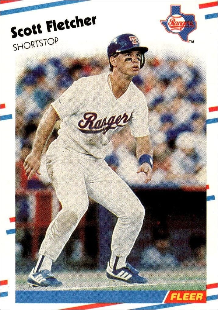 Scott Fletcher 1988 Fleer #466 Baseball Trading Card - Front 1988 Fleer Scott Fletcher #466 baseball trading card front