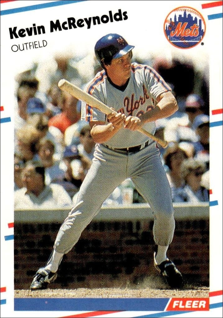 Kevin McReynolds 1988 Fleer #143 Baseball Trading Card - Front 1988 Fleer Kevin McReynolds #143 baseball trading card front