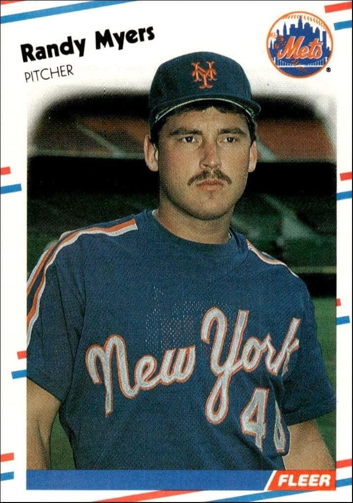 Randy Myers 1988 Fleer #146 Baseball Trading Card - Front 1988 Fleer Randy Myers #146 baseball trading card front
