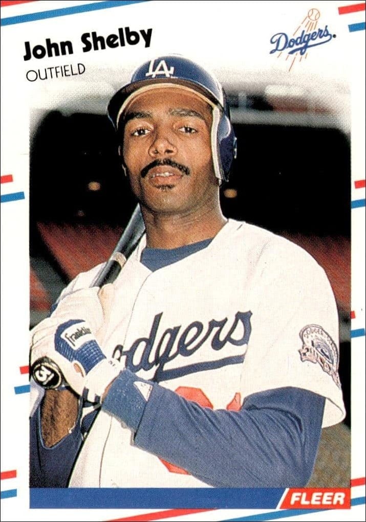 John Shelby 1988 Fleer #526 Baseball Trading Card - Front 1988 Fleer John Shelby #526 baseball trading card front