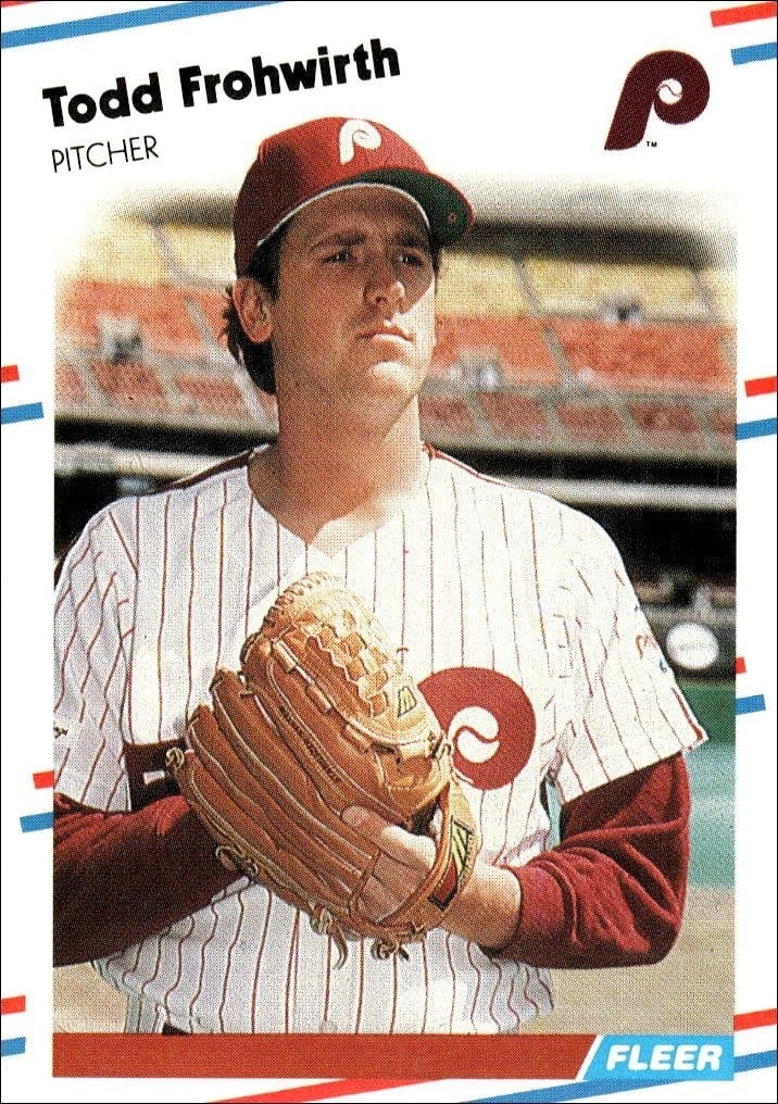 Todd Frohwirth 1988 Fleer #301 Baseball Trading Card - Front 1988 Fleer Todd Frohwirth #301 baseball trading card front