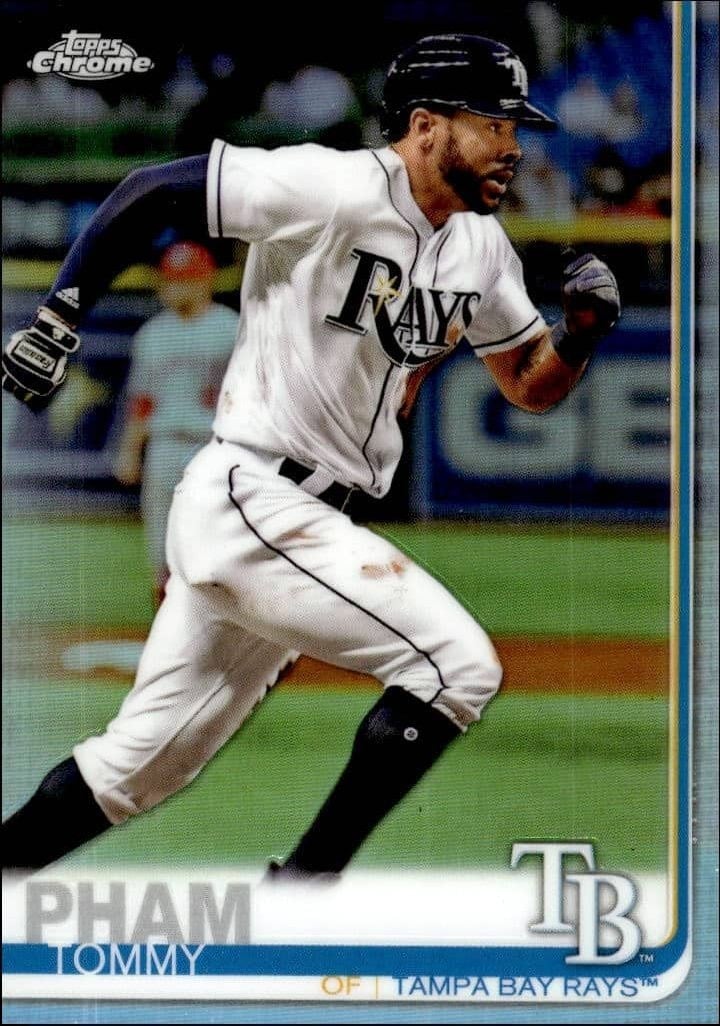 Tommy Pham 2019 Topps Chrome #45 Baseball Trading Card - Front 2019 Topps Chrome Tommy Pham #45 baseball trading card front