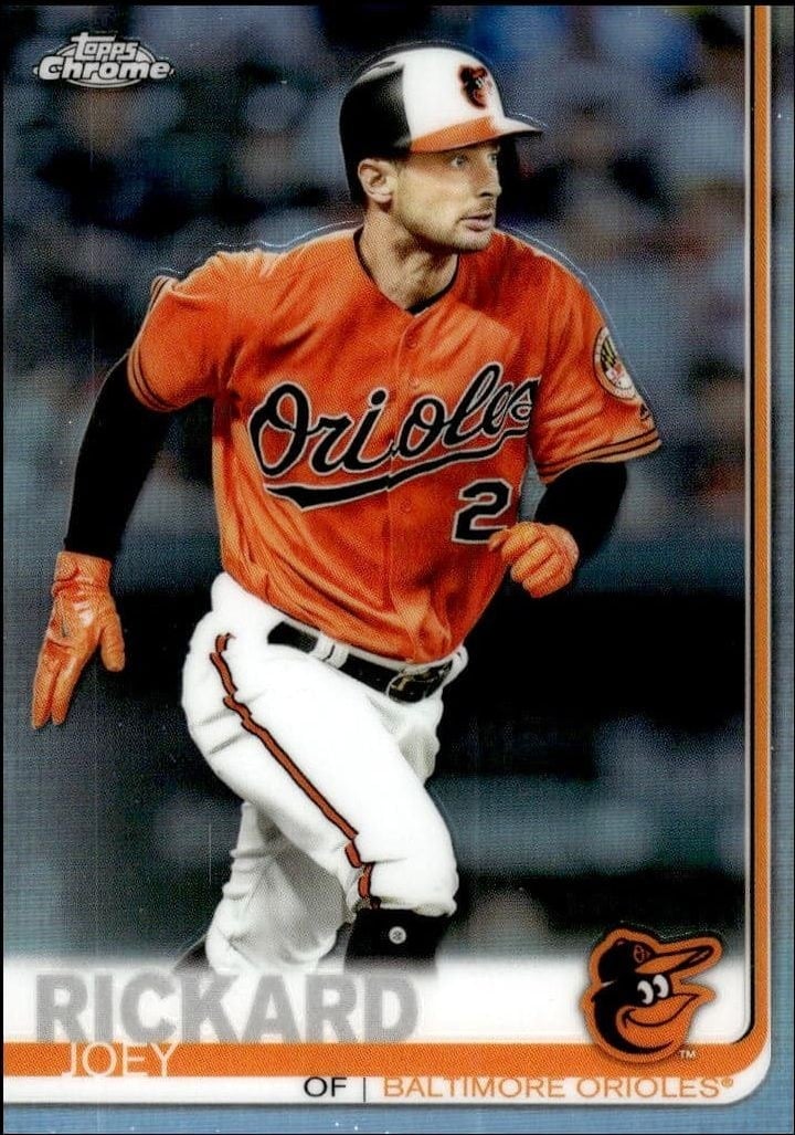 Joey Rickard 2019 Topps Chrome #60 Baseball Trading Card - Front 2019 Topps Chrome Joey Rickard #60 baseball trading card front