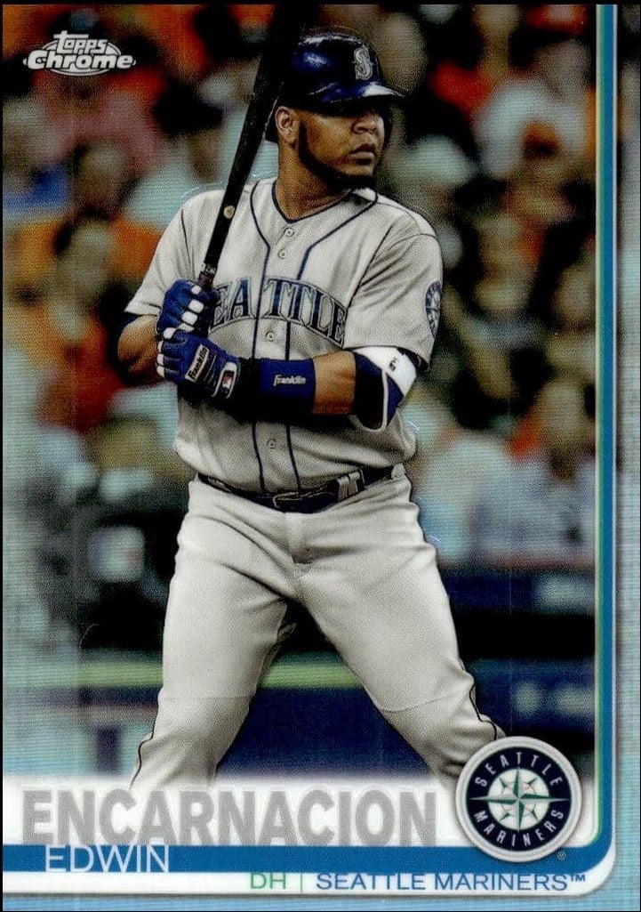 Edwin Encarnacion 2019 Topps Chrome #101 Baseball Trading Card - Front 2019 Topps Chrome Edwin Encarnacion #101 baseball trading card front