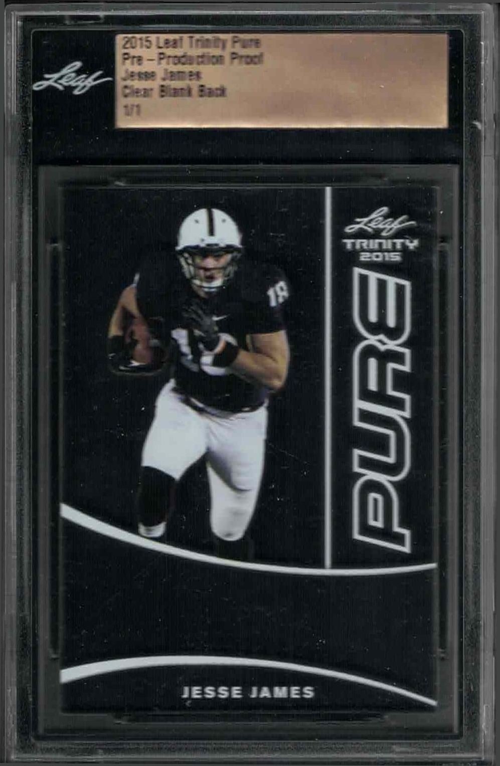 Jesse James 2015 Leaf Trinity Pure #NAA Football Trading Card - Front 2015 Leaf Trinity Pure Jesse James #NAA football trading card front