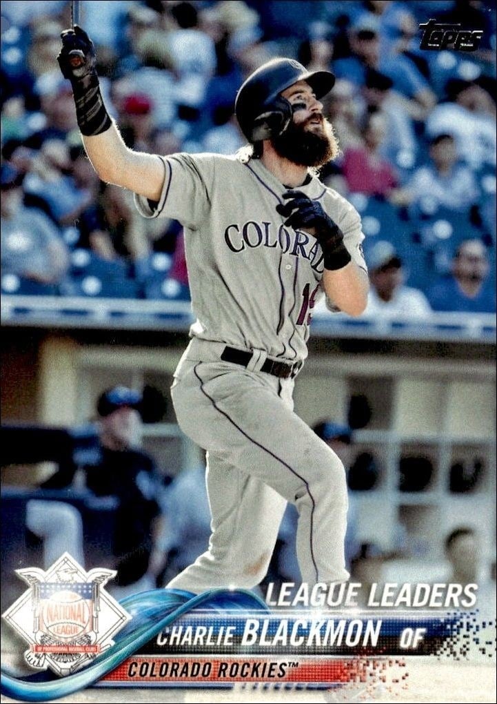 Charlie Blackmon 2018 Topps #273 Baseball Trading Card - Front 2018 Topps Charlie Blackmon #273 baseball trading card front