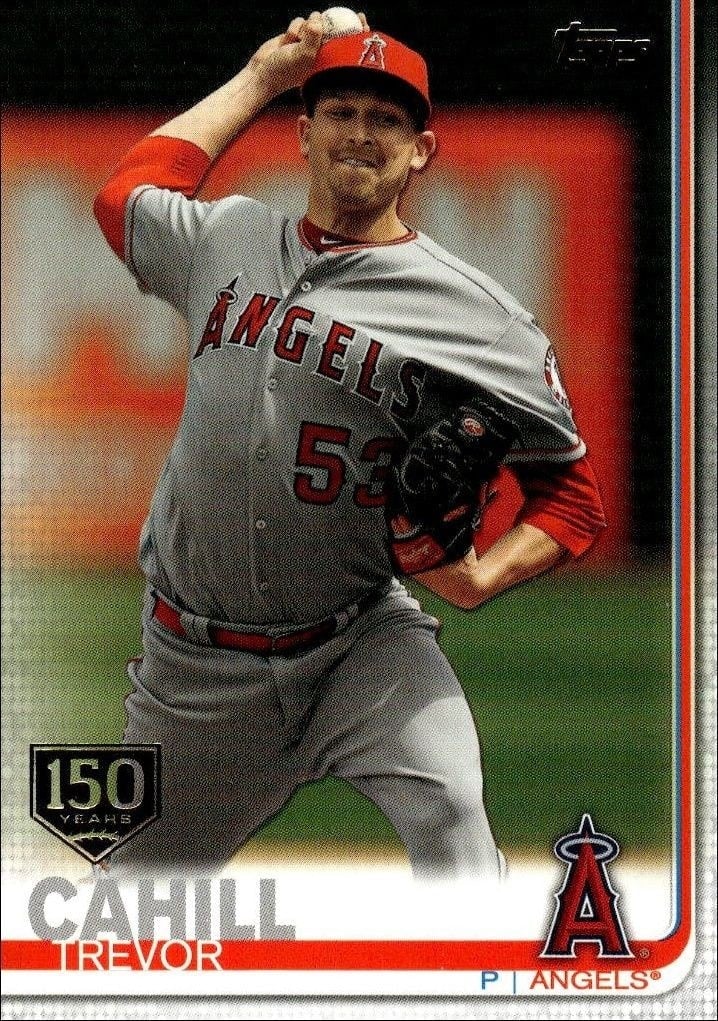 Trevor Cahill 2019 Topps Update Series #US234 Baseball Trading Card - Front 2019 Topps Update Series Trevor Cahill #US234 baseball trading card front