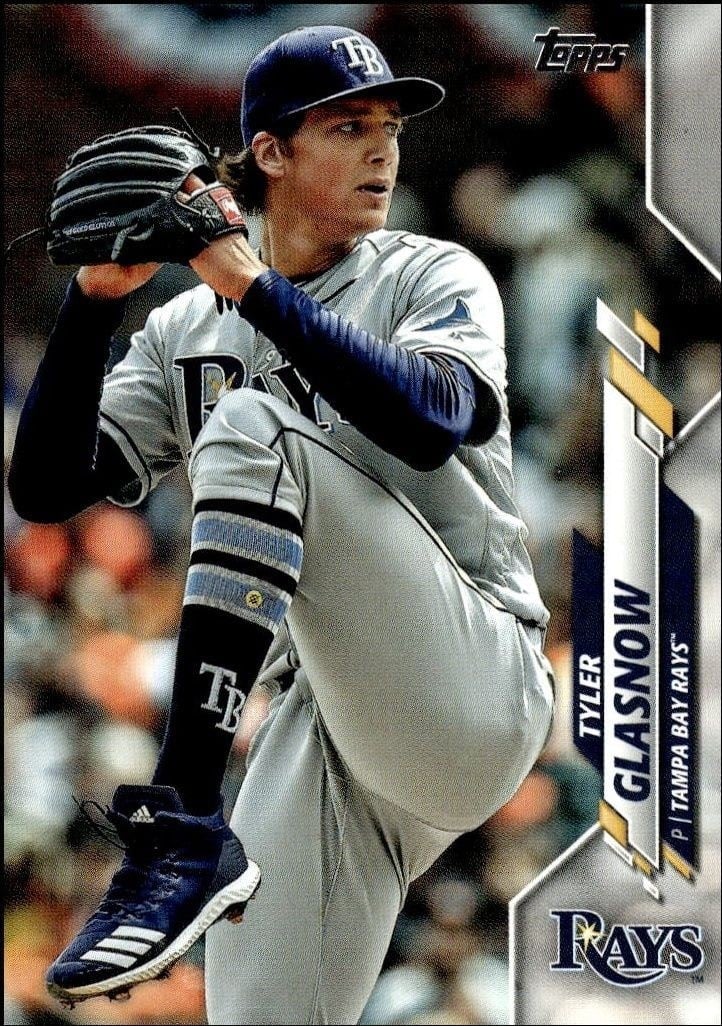 Tyler Glasnow 2020 Topps #305 Baseball Trading Card - Front 2020 Topps Tyler Glasnow #305 baseball trading card front