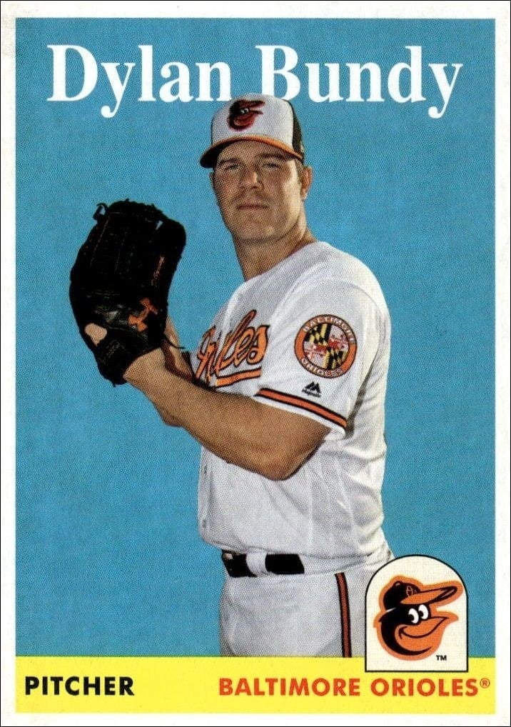 Dylan Bundy 2019 Topps Archives #81 Baseball Trading Card - Front 2019 Topps Archives Dylan Bundy #81 baseball trading card front